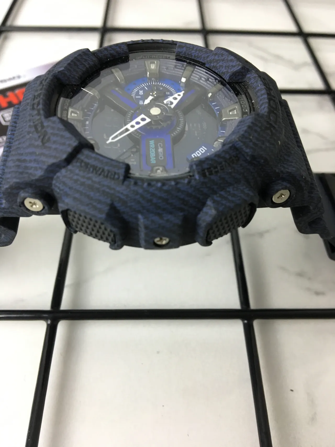Casio G-Shock GA-100 Blue Textured Resin Sports Watch 4