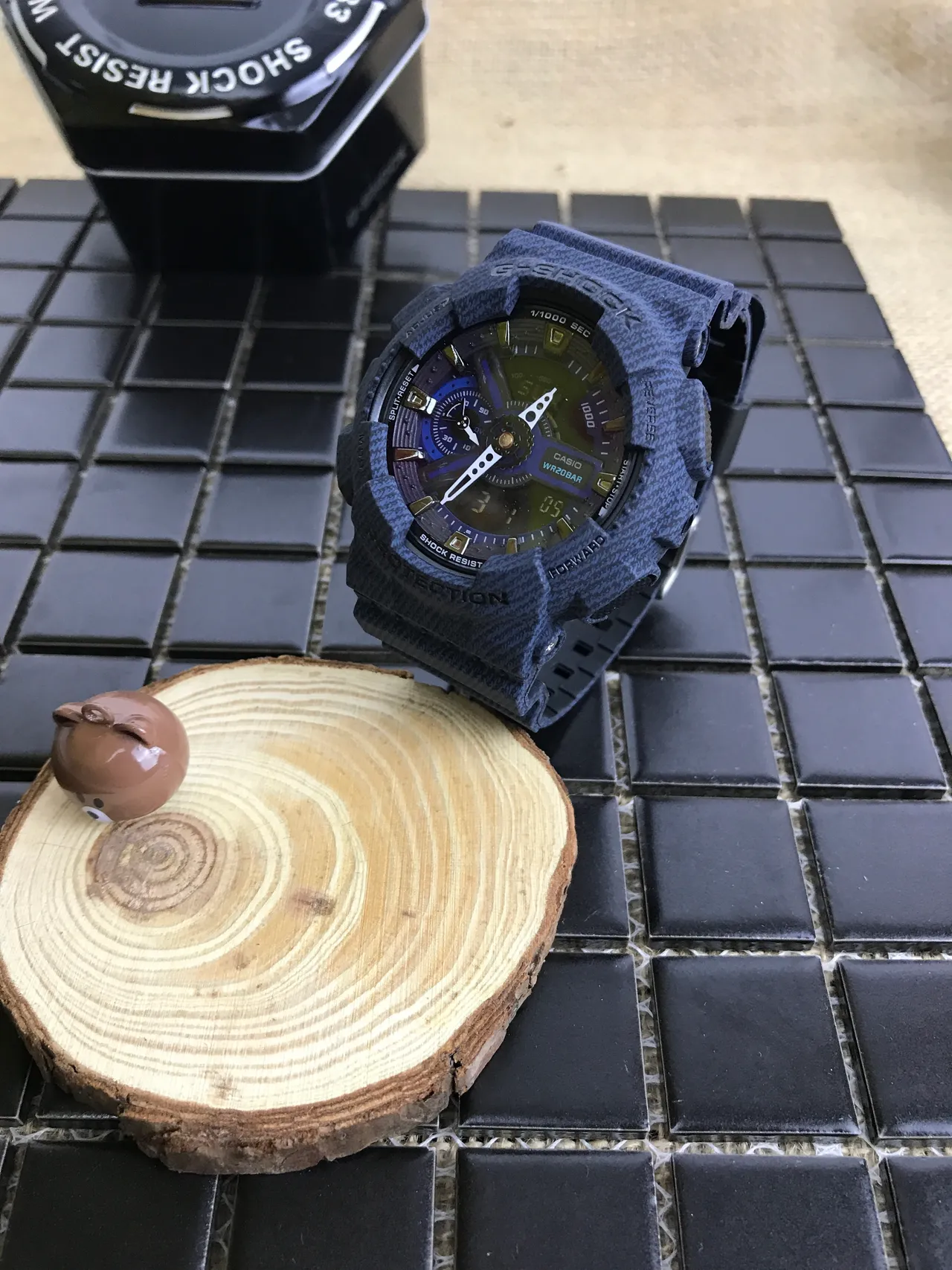 Casio G-Shock GA-100 Blue Textured Resin Sports Watch 9