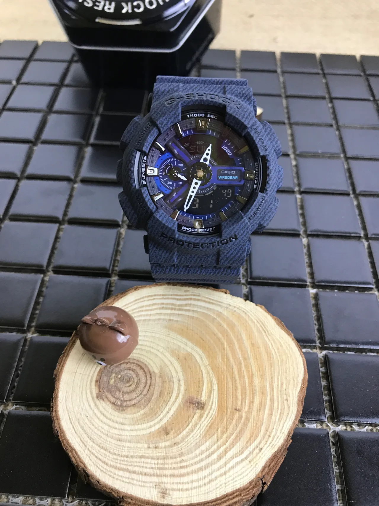 Casio G-Shock GA-100 Blue Textured Resin Sports Watch 10