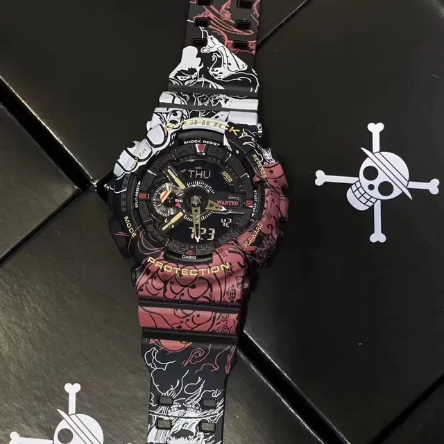 Casio G-Shock GA-100 Montre sportive florale rose noir 7