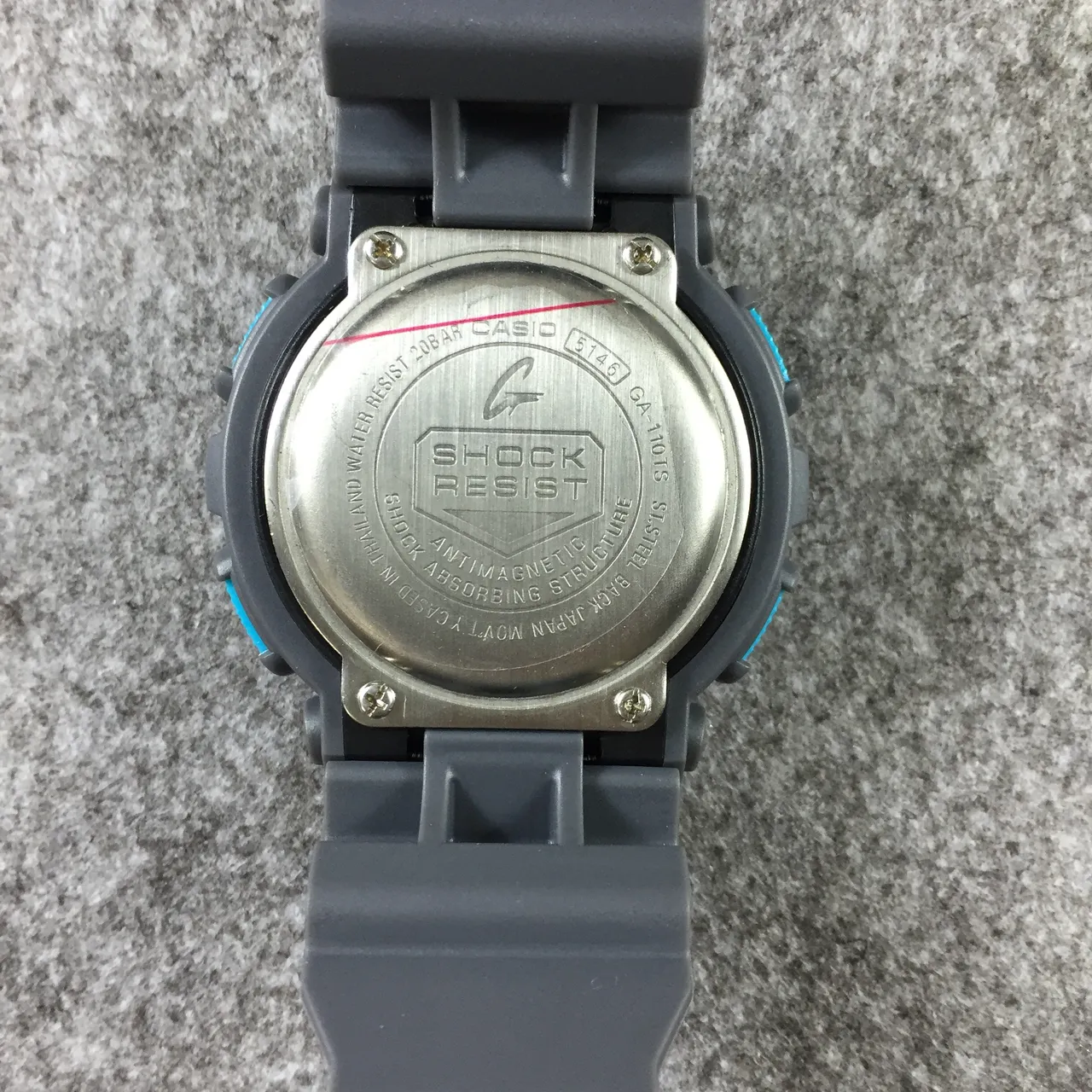 Casio G-Shock GA-100 Relógio Esportivo Cinza e Azul 8