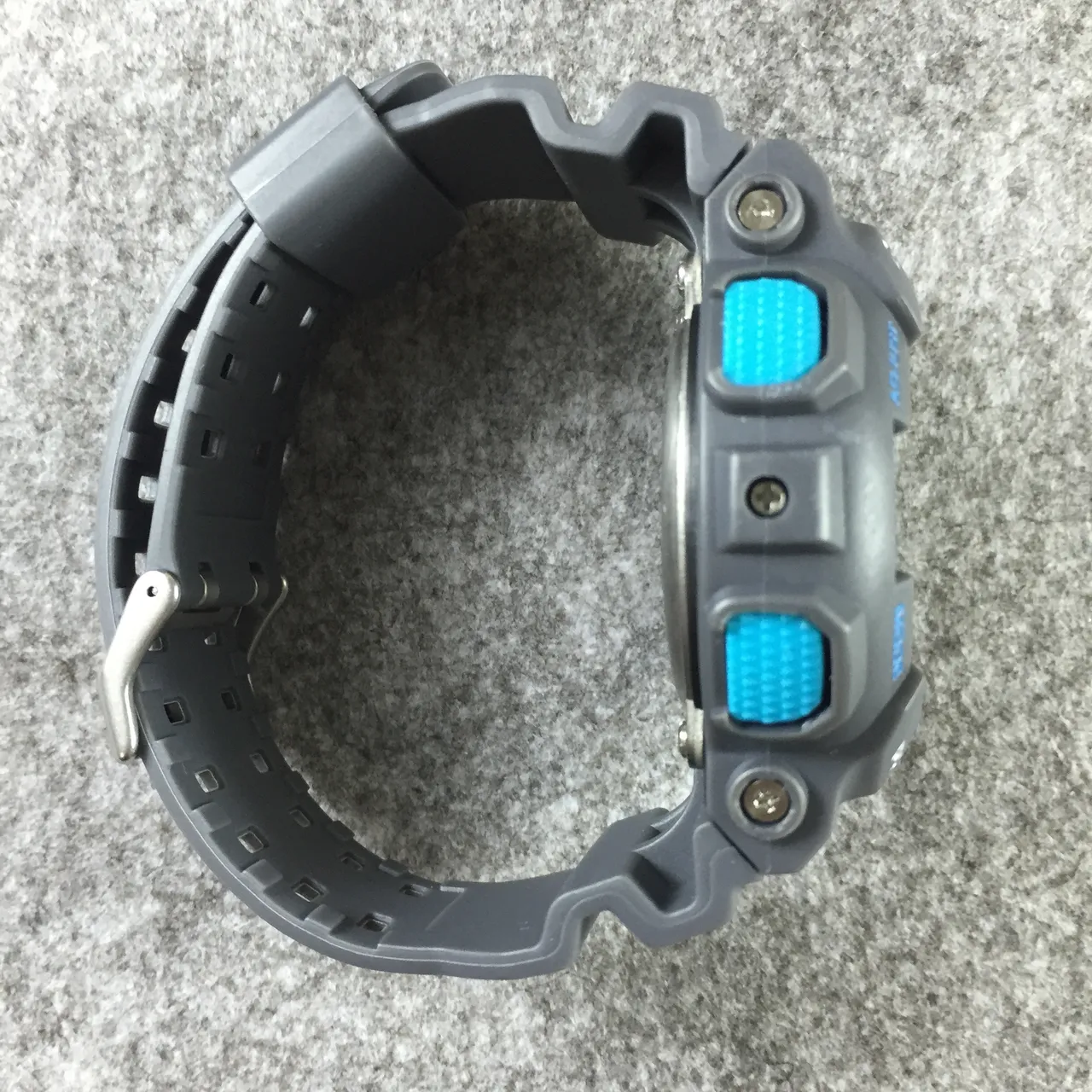 Casio G-Shock GA-100 Relógio Esportivo Cinza e Azul 9