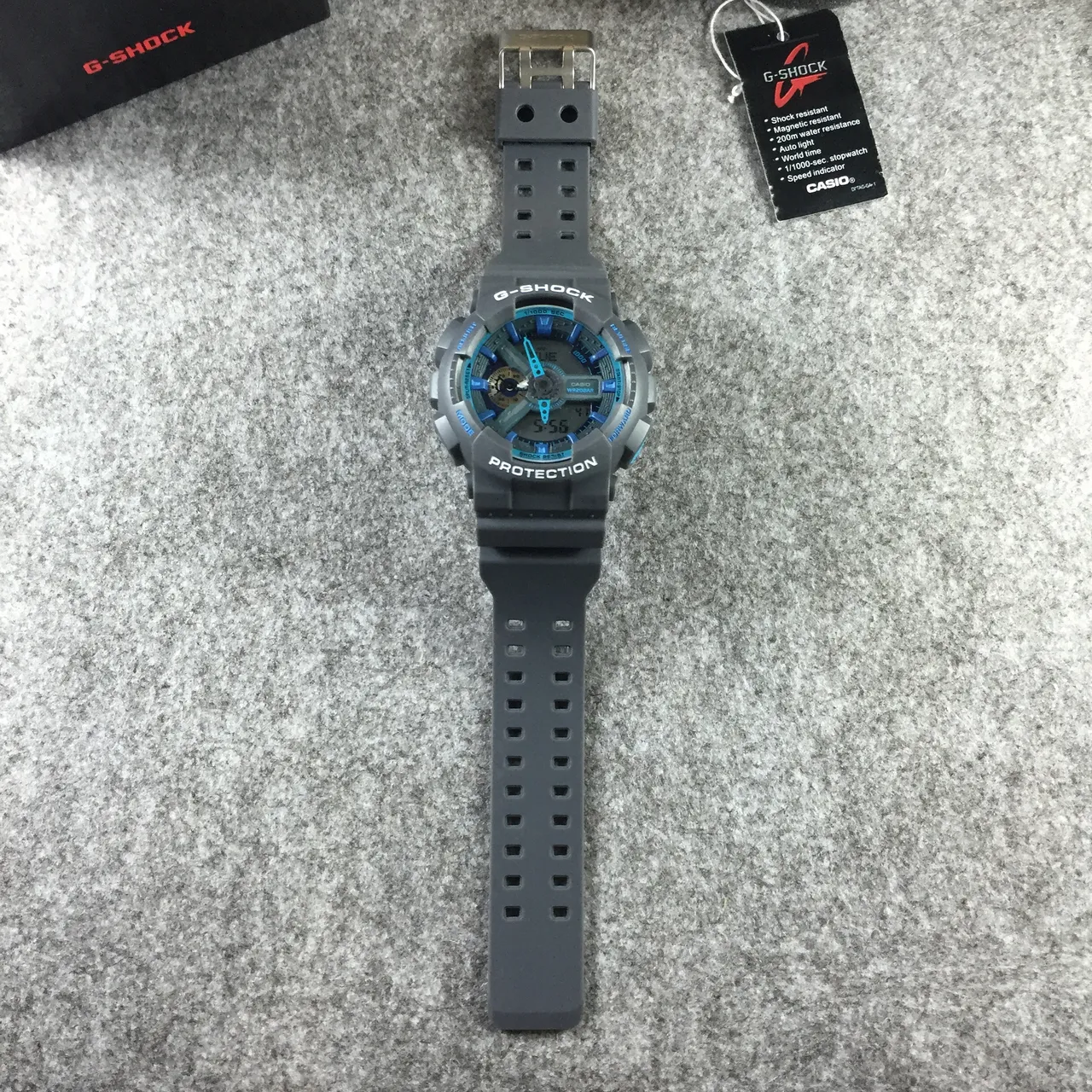Casio G-Shock GA-100 Relógio Esportivo Cinza e Azul 11