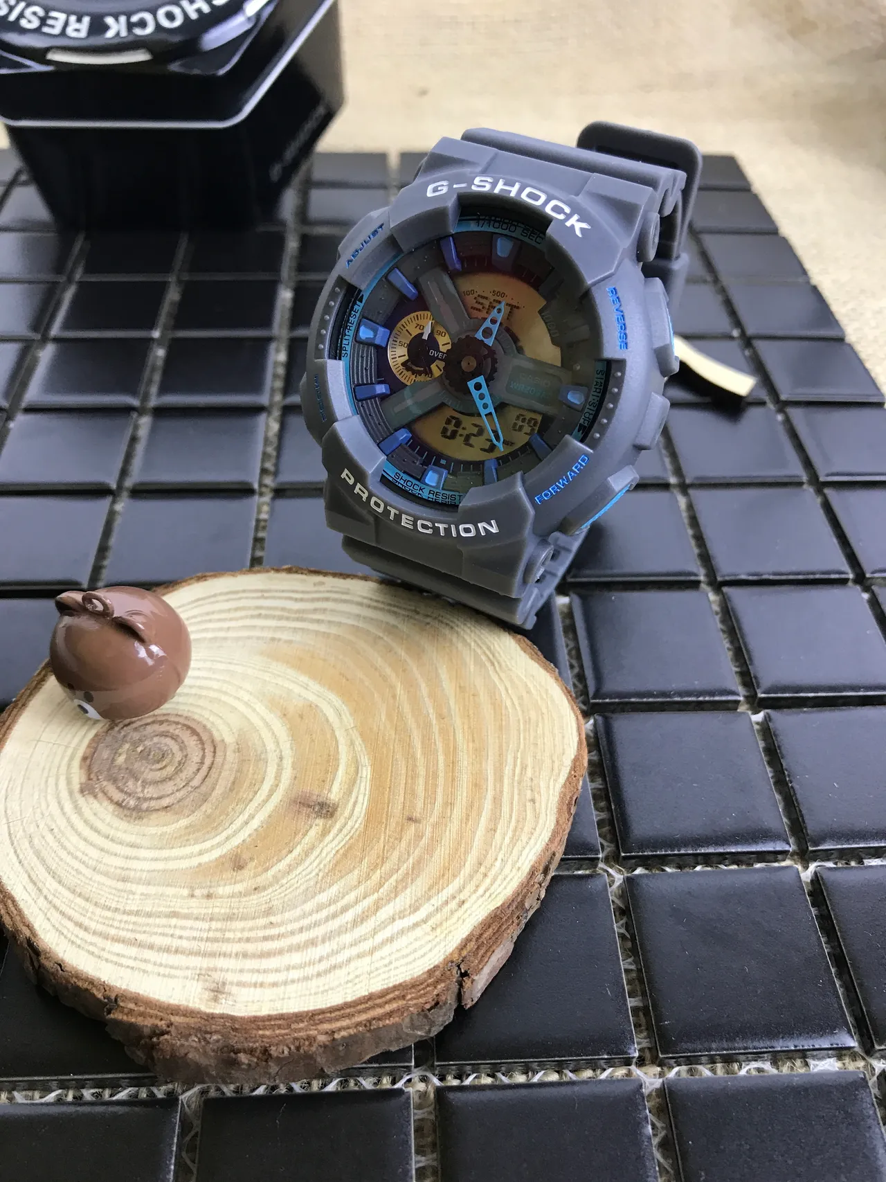Casio G-Shock GA-100 Relógio Esportivo Cinza e Azul 16