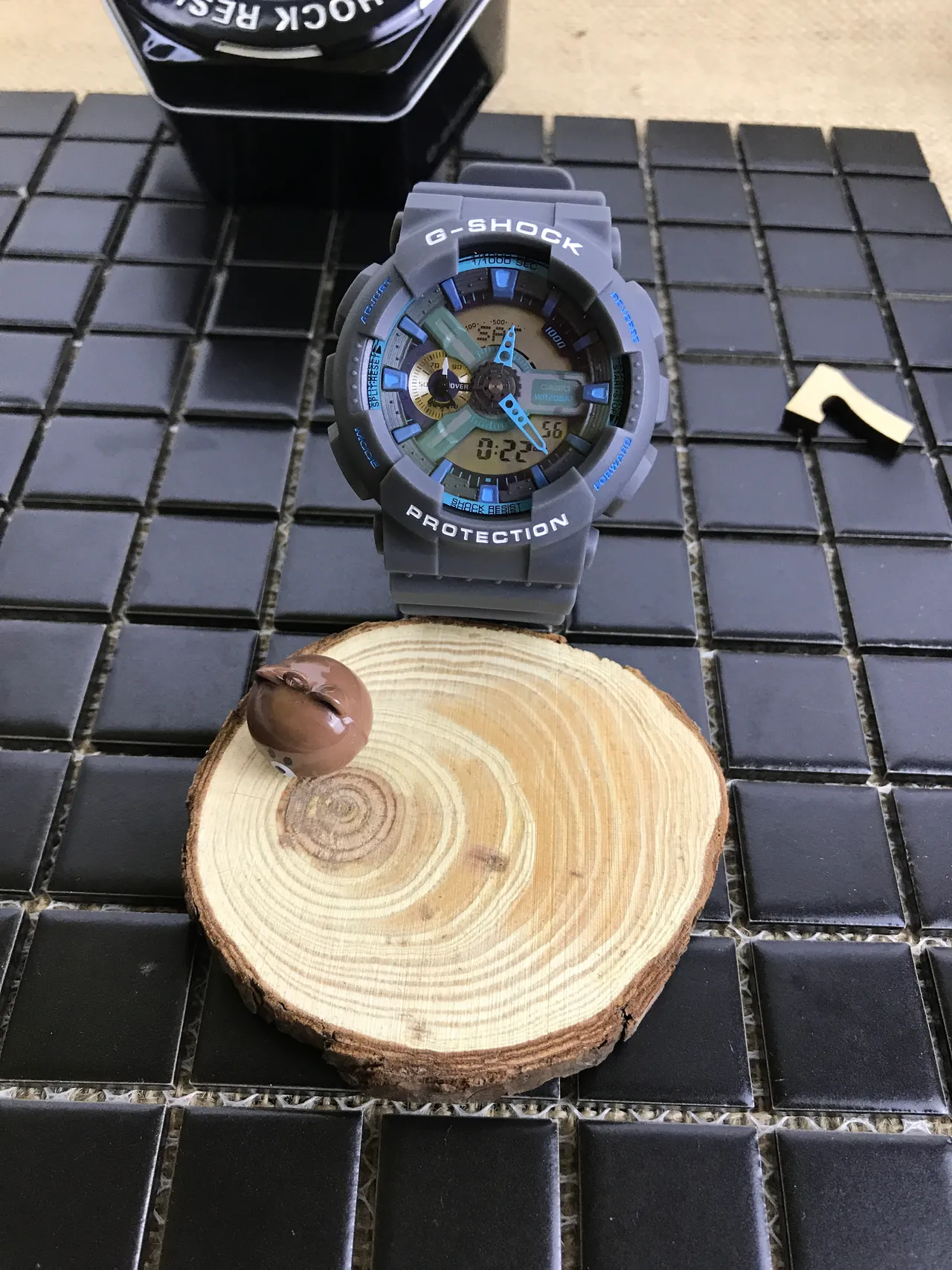Casio G-Shock GA-100 Relógio Esportivo Cinza e Azul 17