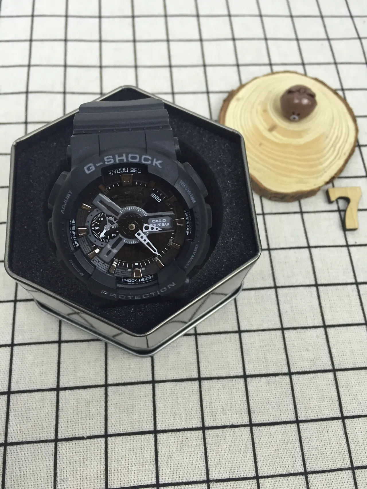Casio G-Shock GA-100 Noir Mat Analogique-Digital Montre Sport 9