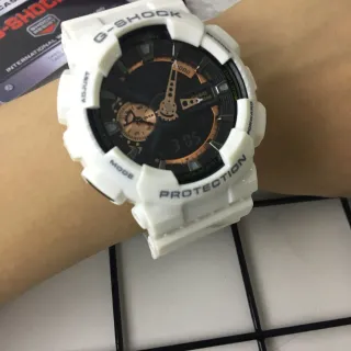 Casio G-Shock GA-100 أبيض وأسود ساعة رياضية