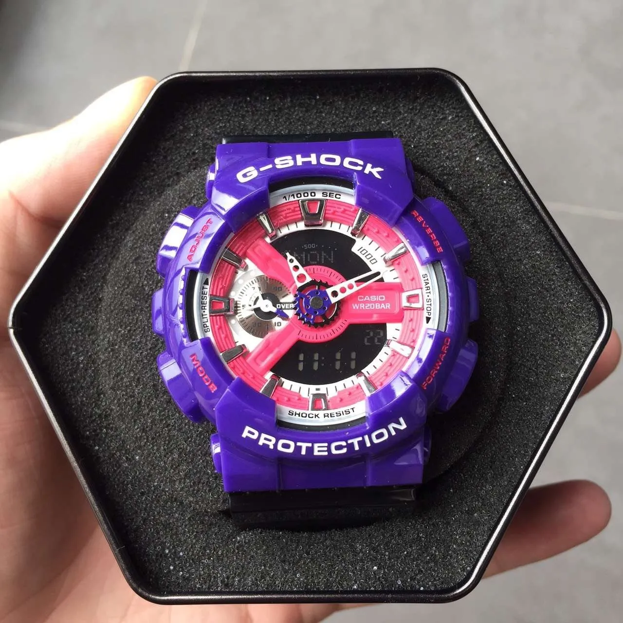 Casio G-Shock GA-110 Purple and Pink Analog-Digital Sports Watch 14