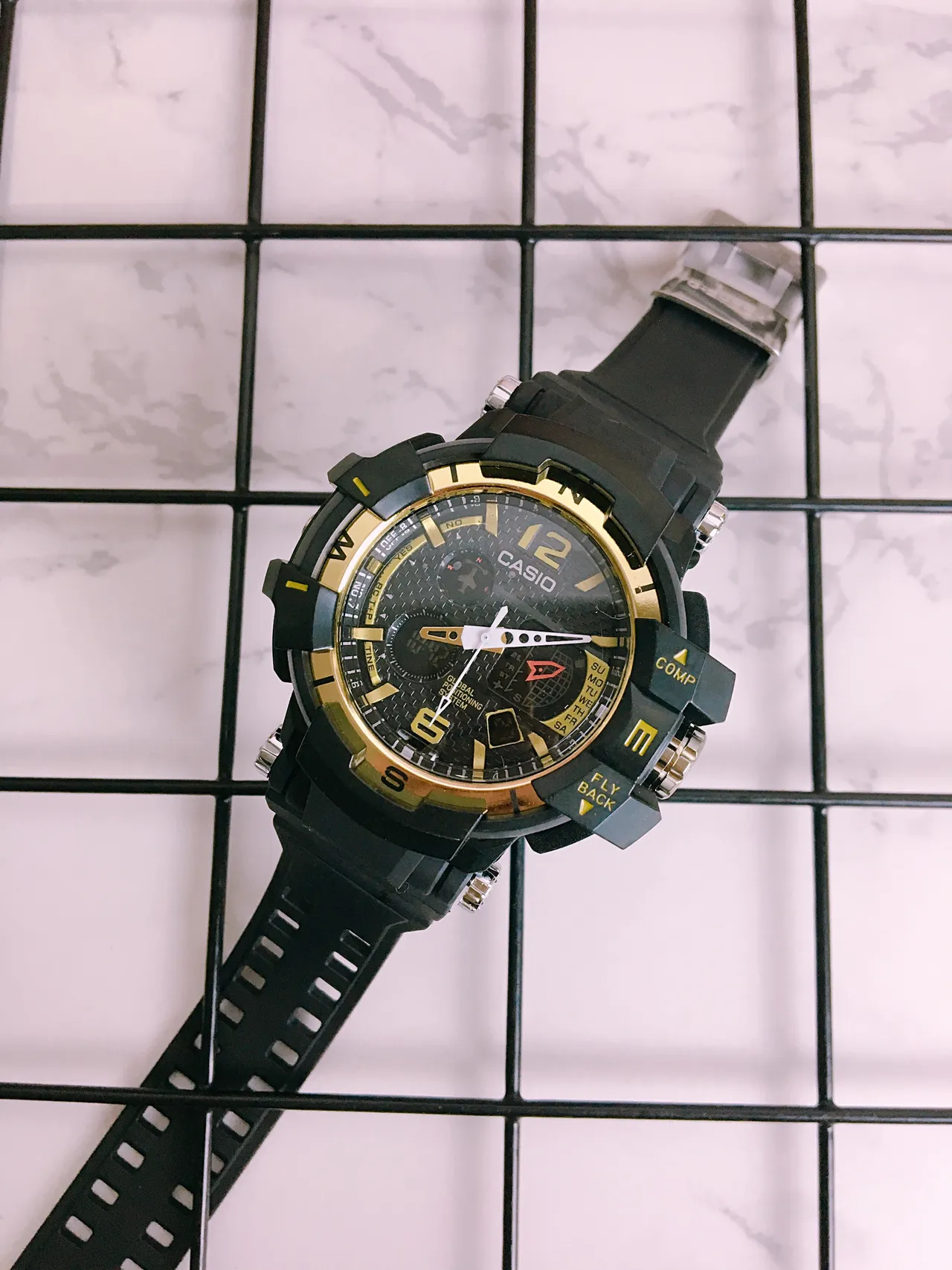 Casio G-Shock Mudmaster Black Gold Rugged Resin Construction Dial Watch 4