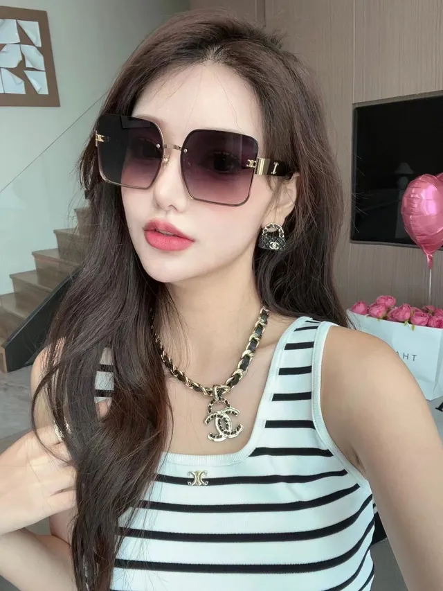 Celine Brown Gold Square-Frame Gradient-Lens Sunglasses 3