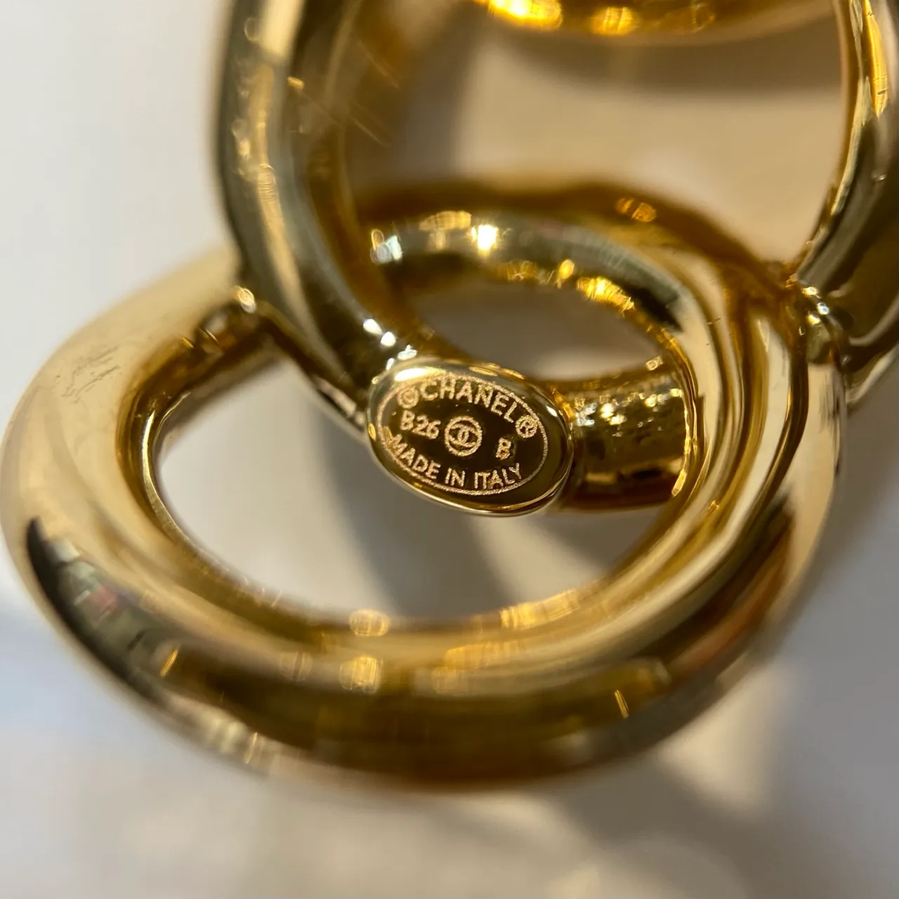 Chanel Bijoux Fantaisie Boucles d'Oreilles Interlocking Hoop 2