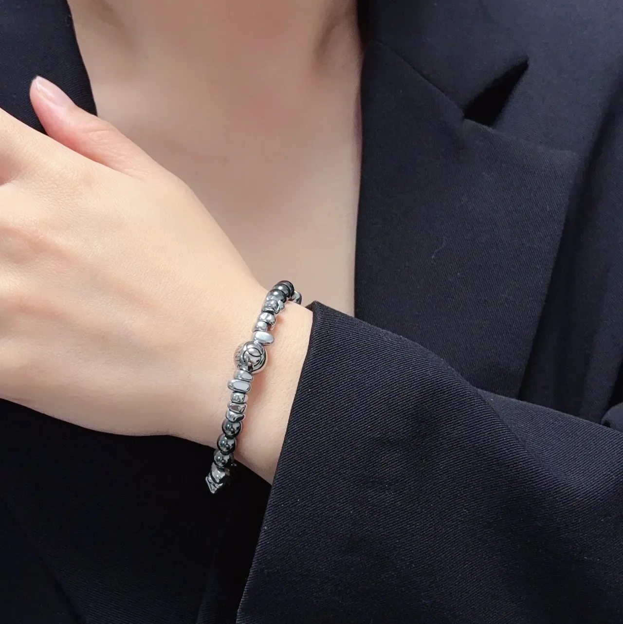Chanel Metallic Bead Mix Bracelet 9
