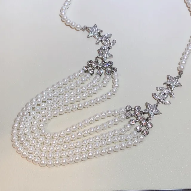 Chanel Star & CC Pearl Choker Necklace 5