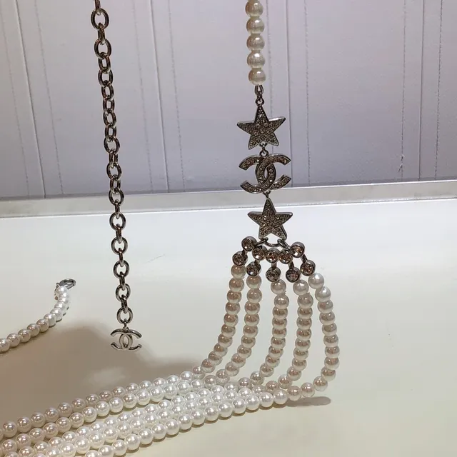 Chanel Star & CC Pearl Choker Necklace 6