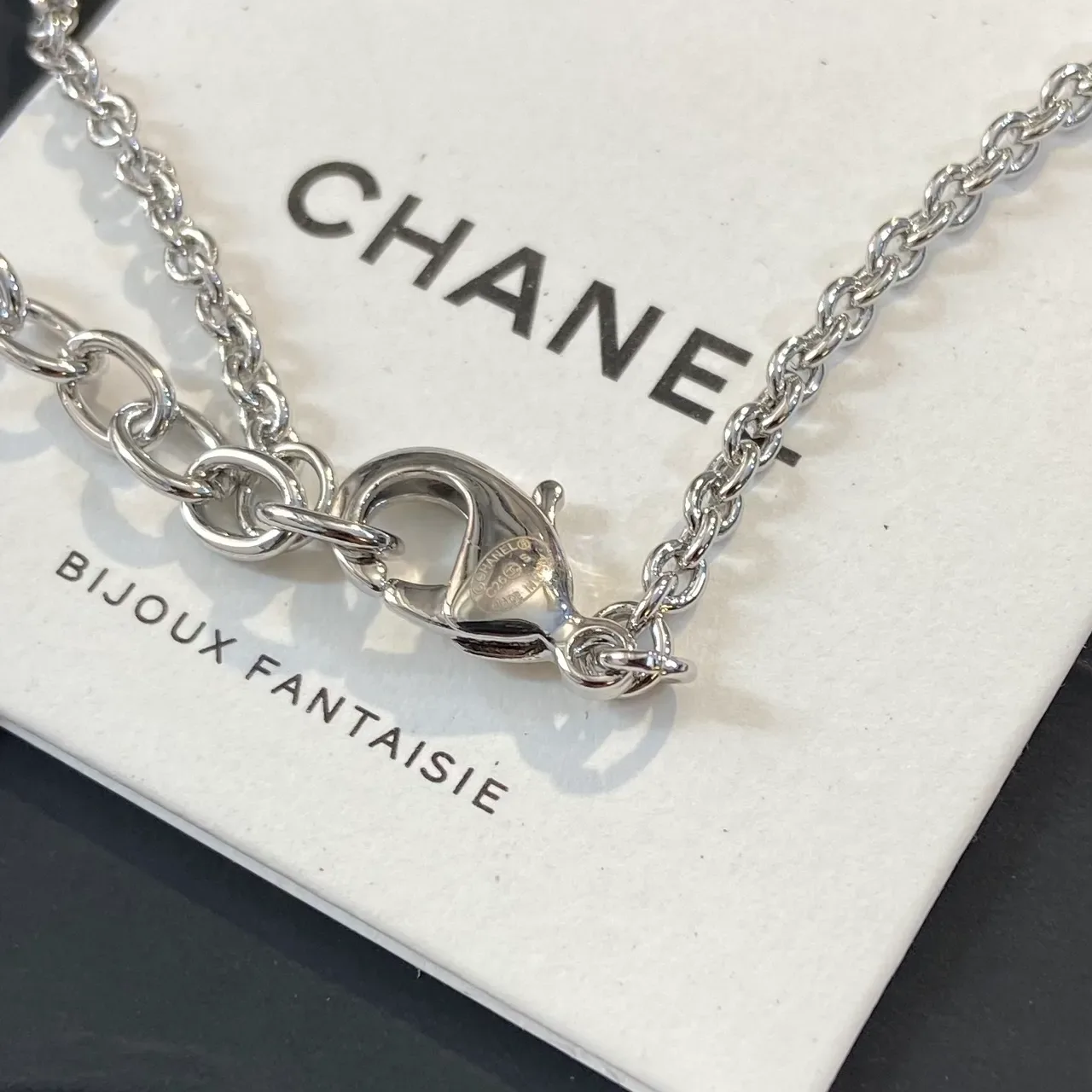 Chanel Star Charm Silver Chain Necklace 2