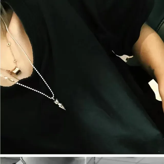 Chrome Hearts Bullet Pendant Silver Necklace 4