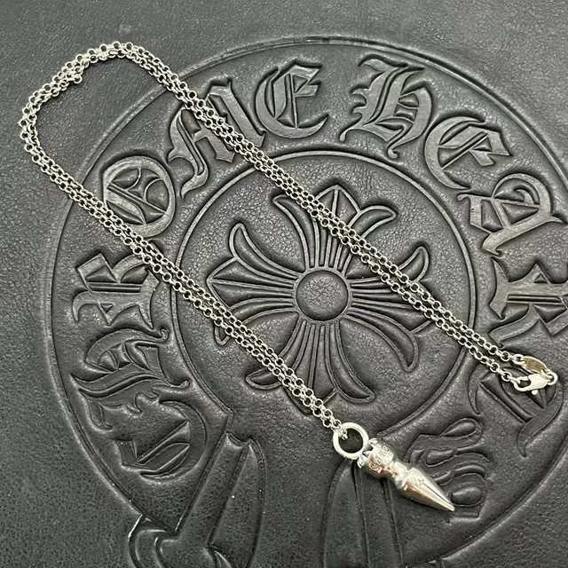 Chrome Hearts Bullet Pendant Silver Necklace 9