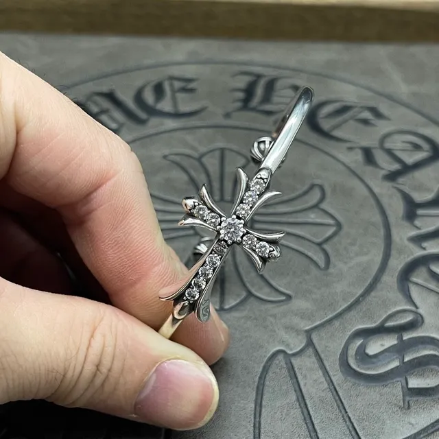 Chrome Hearts Croix Jonc Dual-Tone Pavé 6