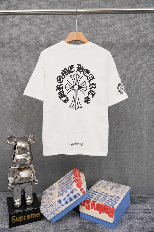 Chrome Hearts Embroidered Cross Logo White T-Shirt 2