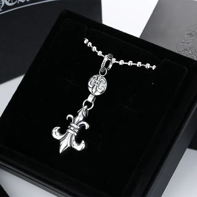 Chrome Hearts Fleur de Lis Sterling Silver Pendant Necklaces 3