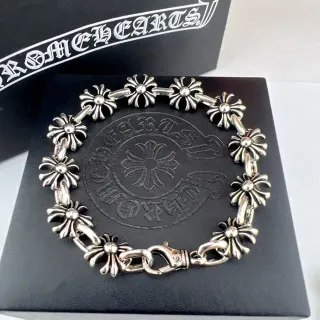 Chrome Hearts Floral-Link Silver-Toned Bracelet