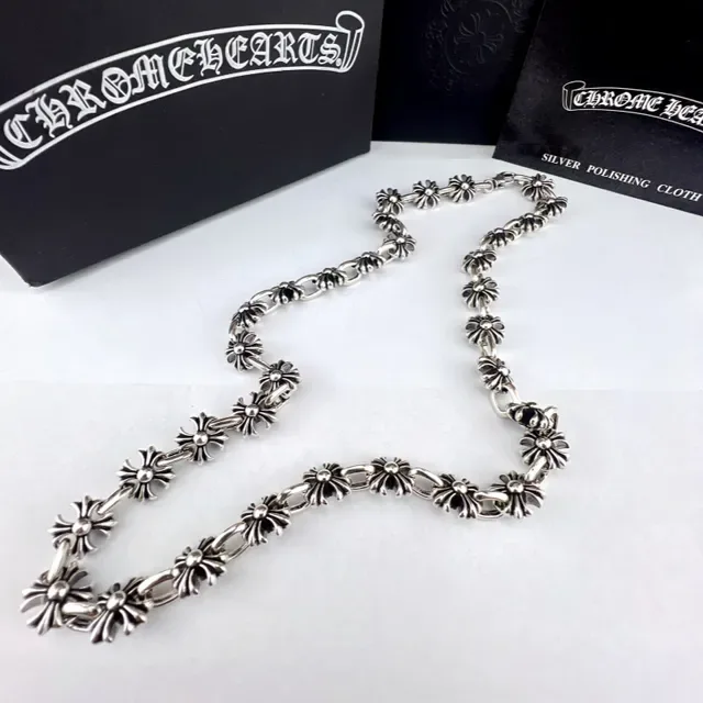 Chrome Hearts Floral-Link Bracelete Prateado 6