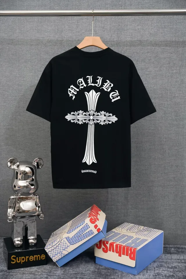 Chrome Hearts Malibu Cross Graphic White T-Shirt 2
