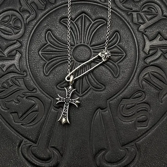 Chrome Hearts Safety Pin Cross Necklace 4