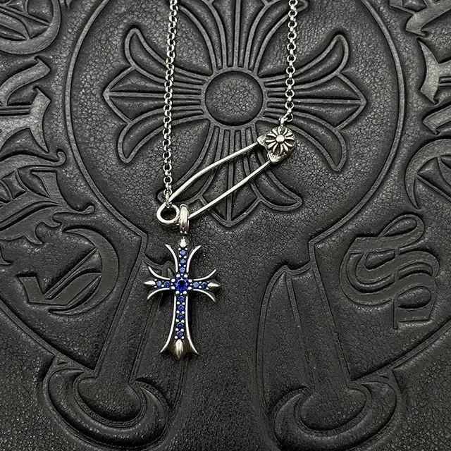 Chrome Hearts Safety Pin Cross Necklace 5