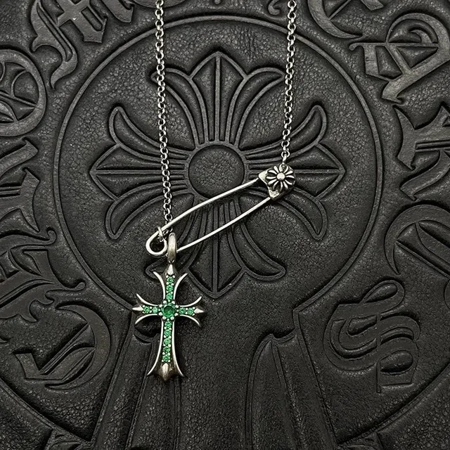 Chrome Hearts Safety Pin Cross Necklace 6