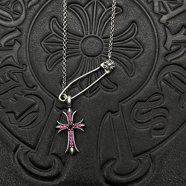 Chrome Hearts Safety Pin Cross Necklace 7