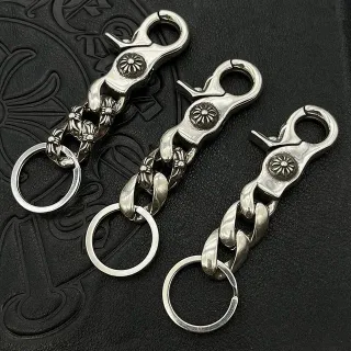 Chrome Hearts Silver Polished Metal Floral Medallion Detail Jewelry
