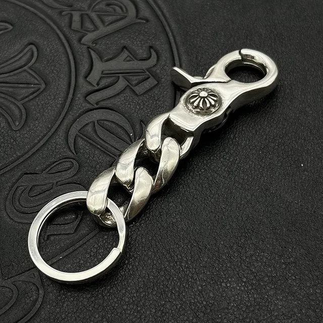 Chrome Hearts Bijoux en argent avec détail de médailon floral en métal poli 4