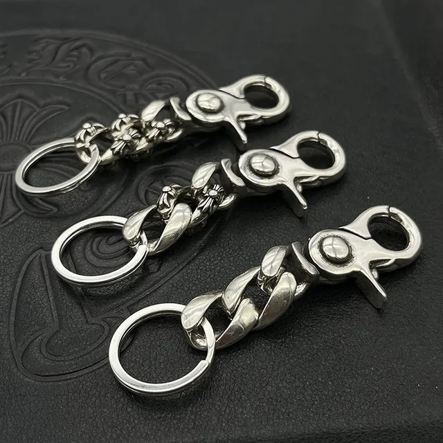 Chrome Hearts Bijoux en argent avec détail de médailon floral en métal poli 5