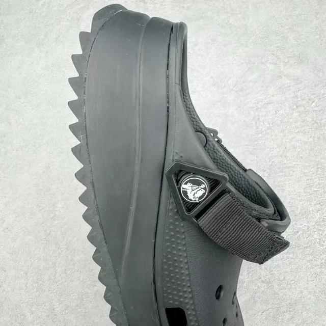 Crocs Echo Clog Black Platform Strap Clog 6