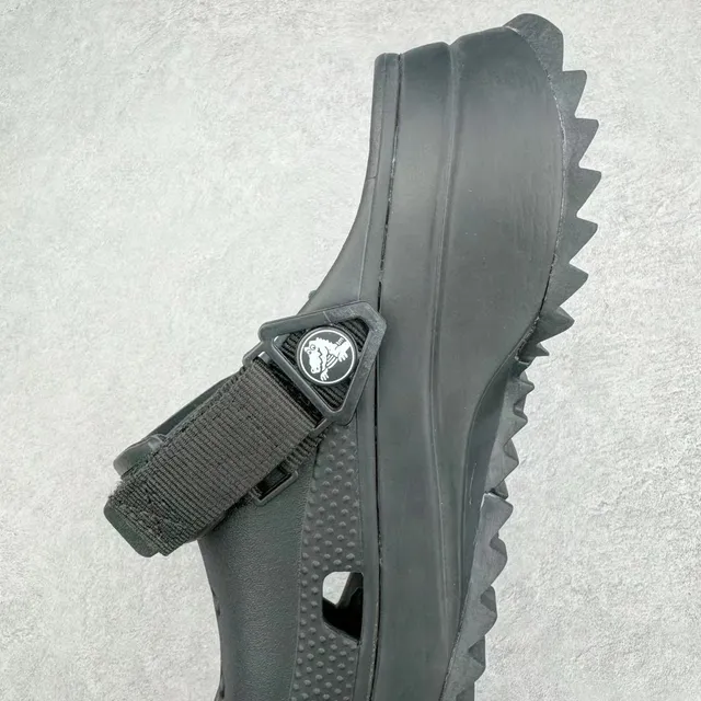 Crocs Echo Clog Black Platform Strap Clog 7