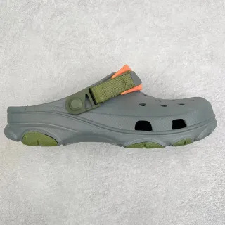 Crocs Echo Clog gris verde del ejército oliva correa Clog