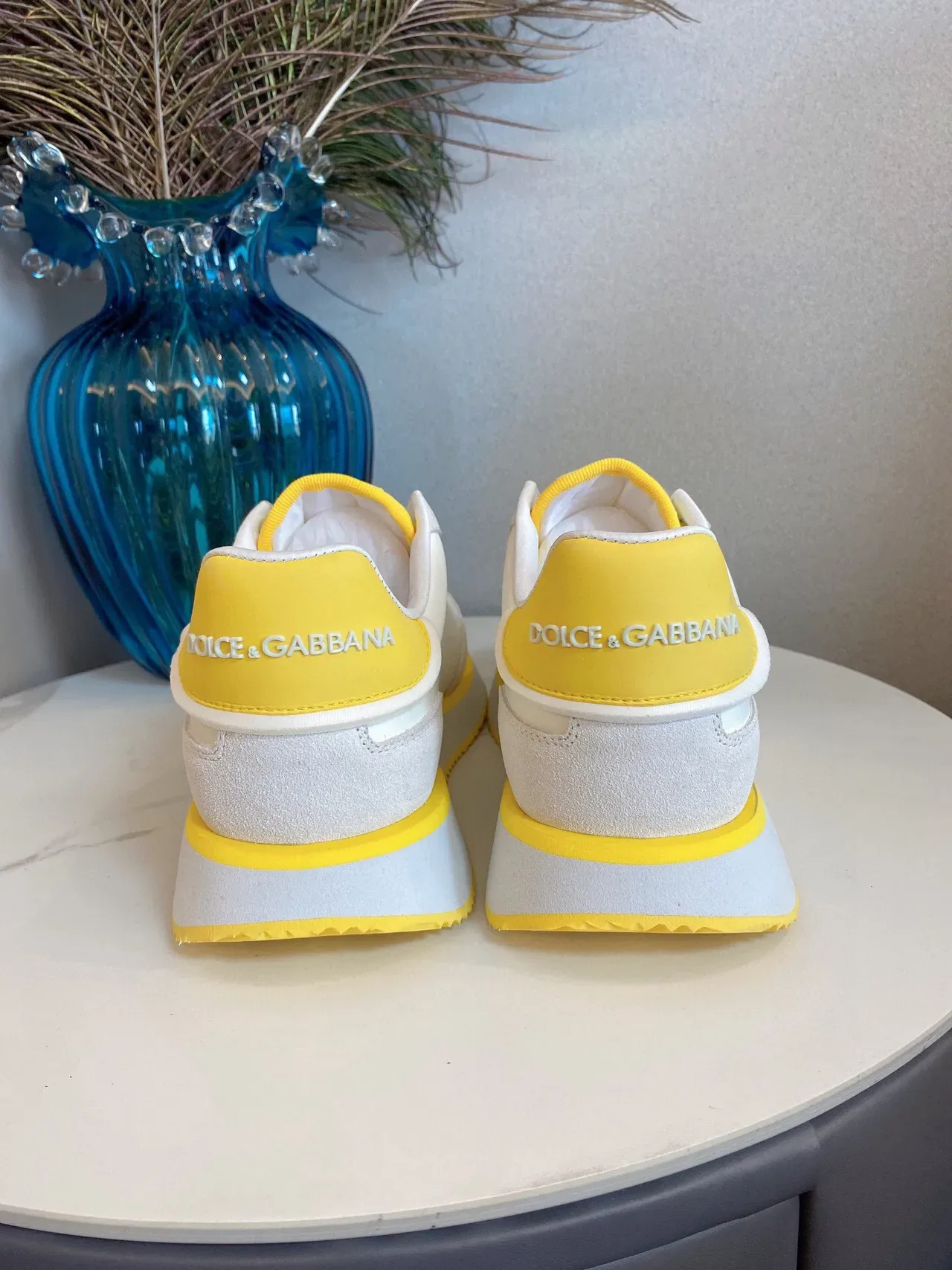 DC Shoes Pure Beige Yellow Low-Top Logo-Accented Sneakers 5