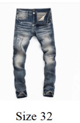 Diesel Blue White Distressed Graphic-Print Jeans 3