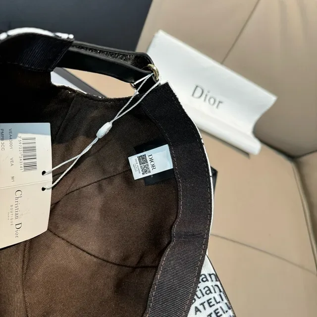 Dior All-Over Logo Print White Baseball Cap 3