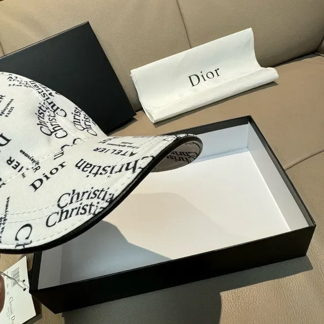 Dior All-Over Logo Print White Baseball Cap 5