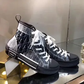 Dior B23 High-Top Transparent Monogram Lifestyle Sneakers