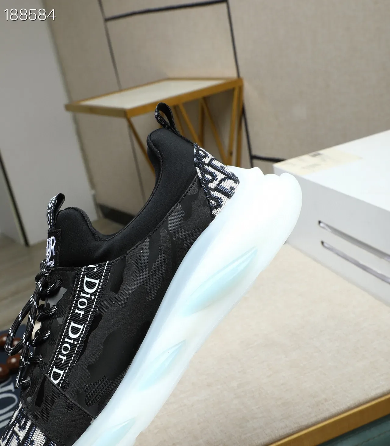 Dior B23 Monogram Black and White Lifestyle Sneakers 5