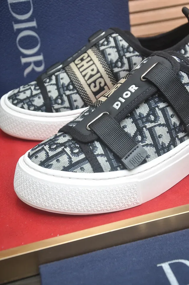Dior B23 Monogram Canvas Strap-Closure Lifestyle Sneakers 2
