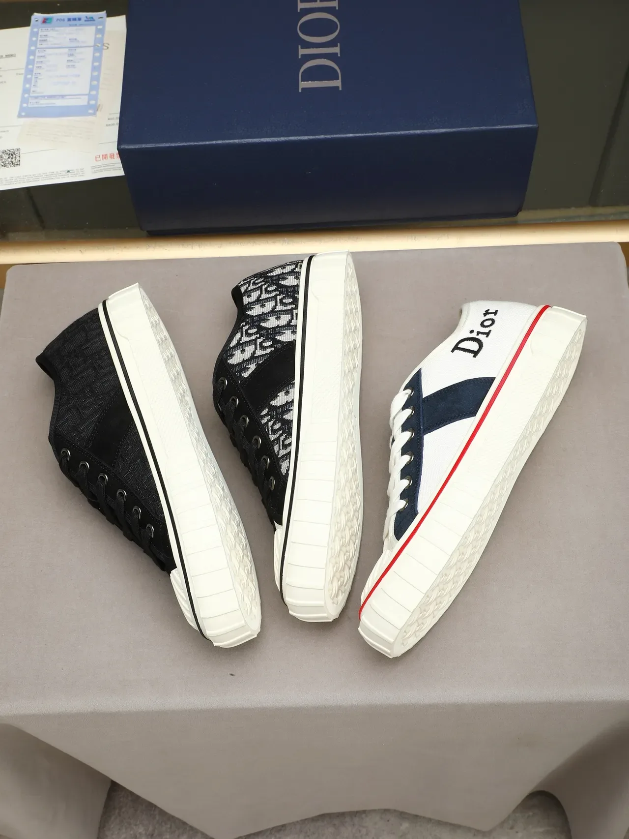 Dior B23 Monogram Jacquard y Suede Low-Top Lifestyle Sneakers 2