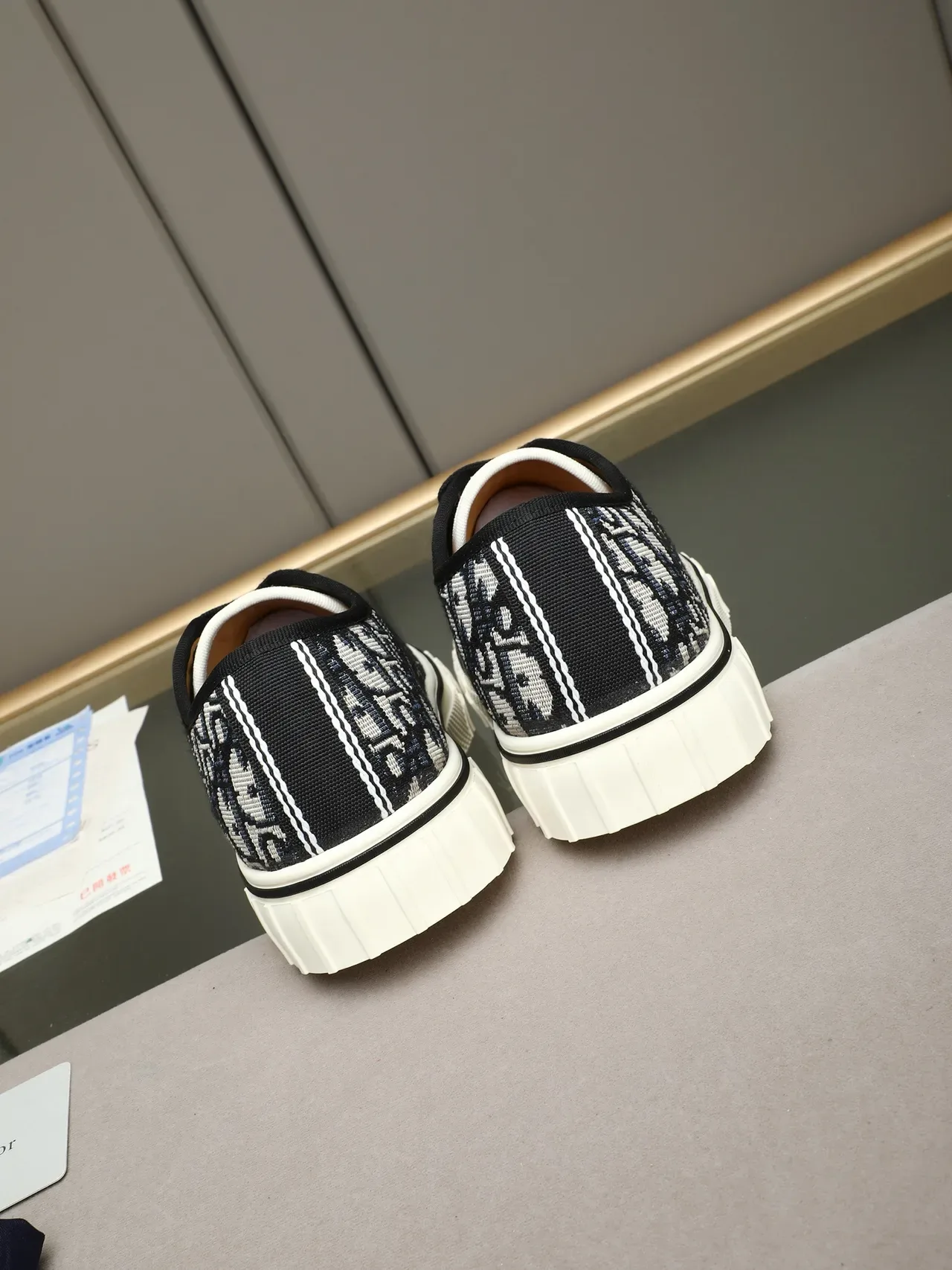 Dior B23 Monogram Jacquard y Suede Low-Top Lifestyle Sneakers 4
