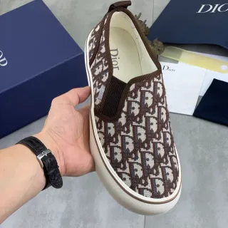 Dior B23 Monogram Woven Slip-On Canvas Shoes