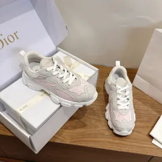 Dior B23 Pink Jacquard Chunky Sneakers
