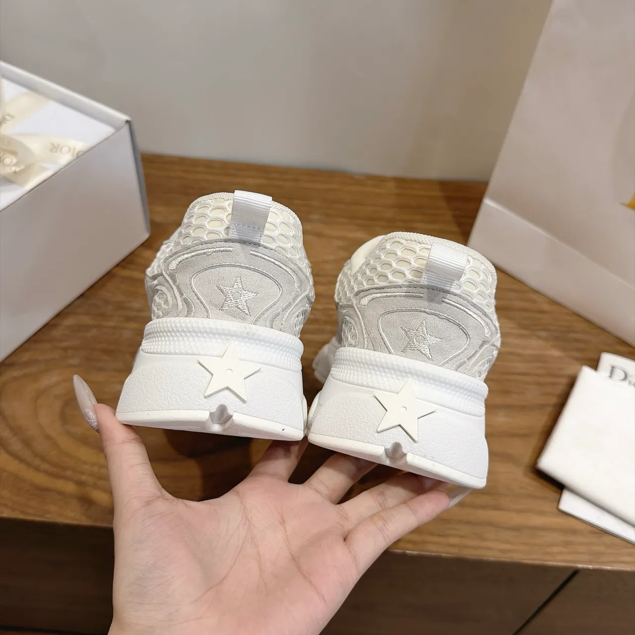 Dior B23 Pink Jacquard Chunky Sneakers 2
