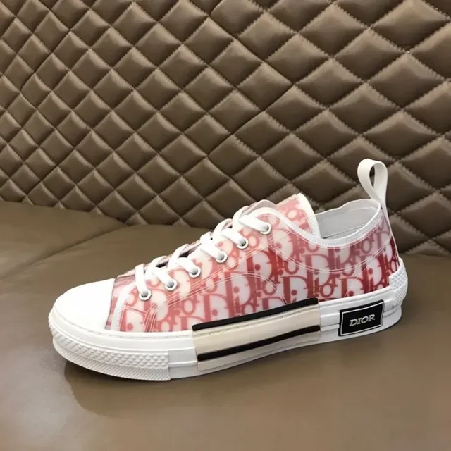 Dior B23 Red Oblique Print Lifestyle Sneakers 8